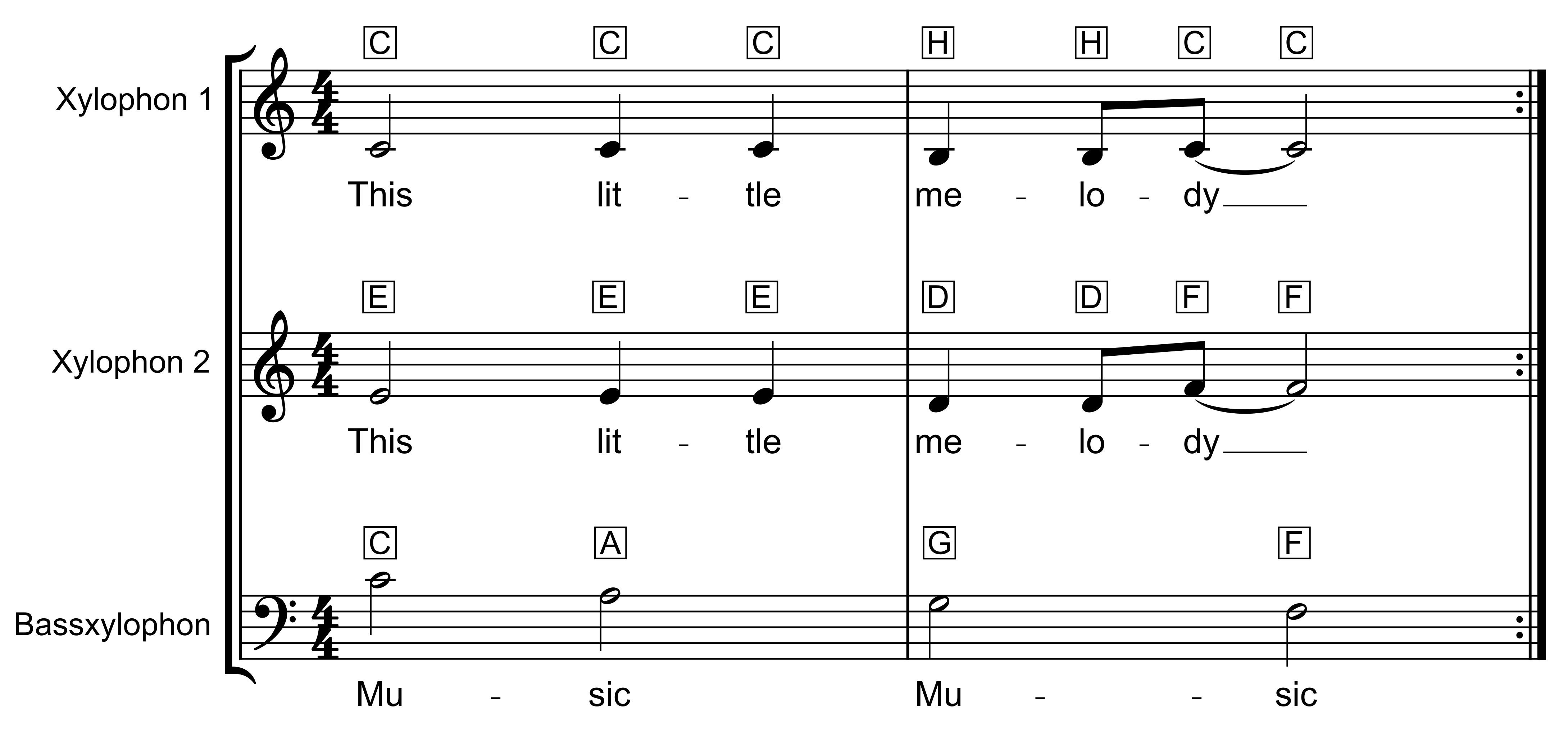 Xylophon-Begleitung